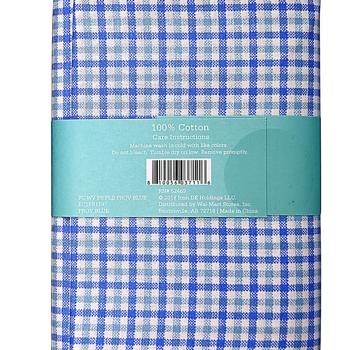 Waverly Inspirations Sewing & Craft Fabric, Plaid Provence Blue, 1 Yard Precut, 100% Cotton, 44 in Wide, for Quilting & Sewing