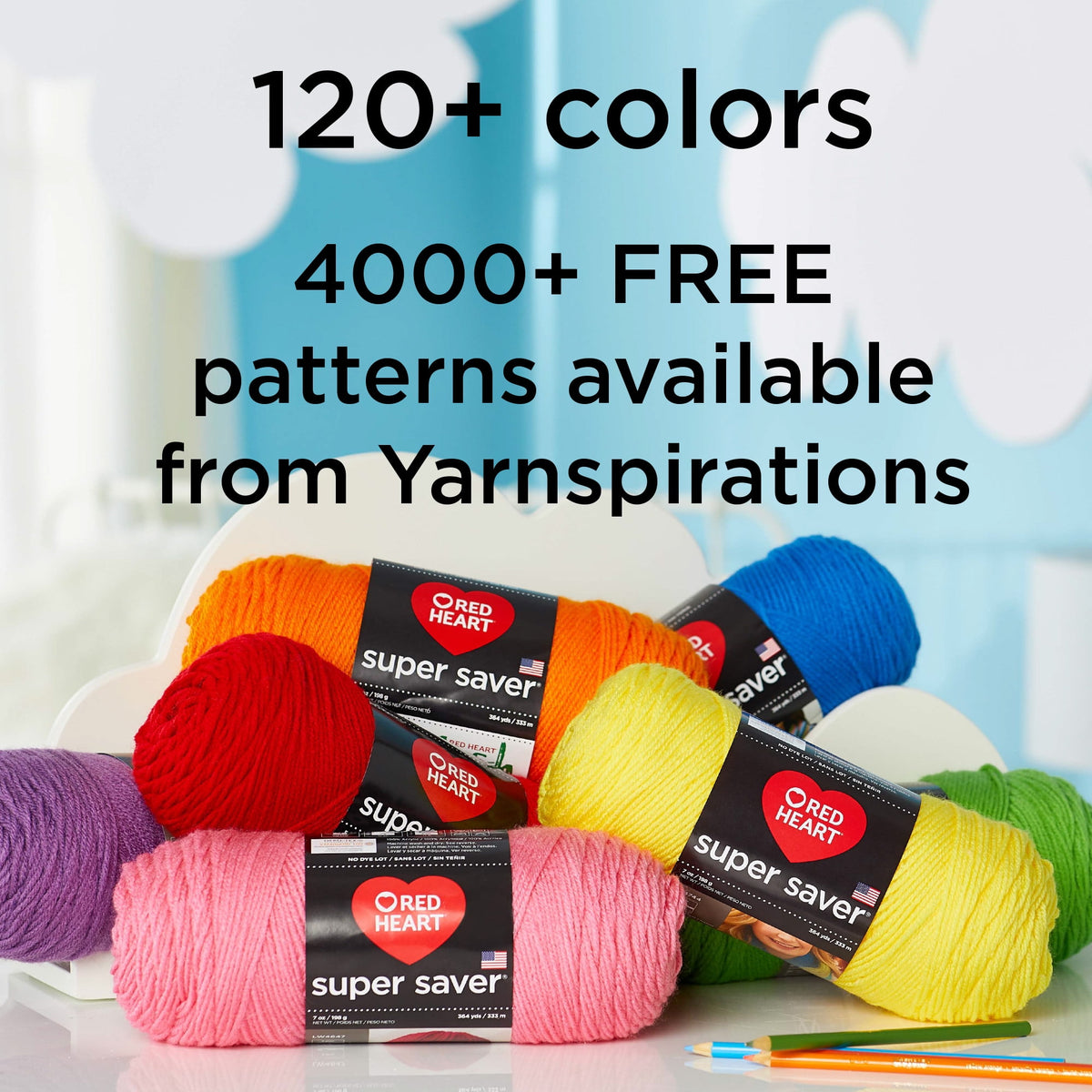 Red Heart Super Saver 4 Medium Acrylic Yarn Black 7oz 198g 364 Yards