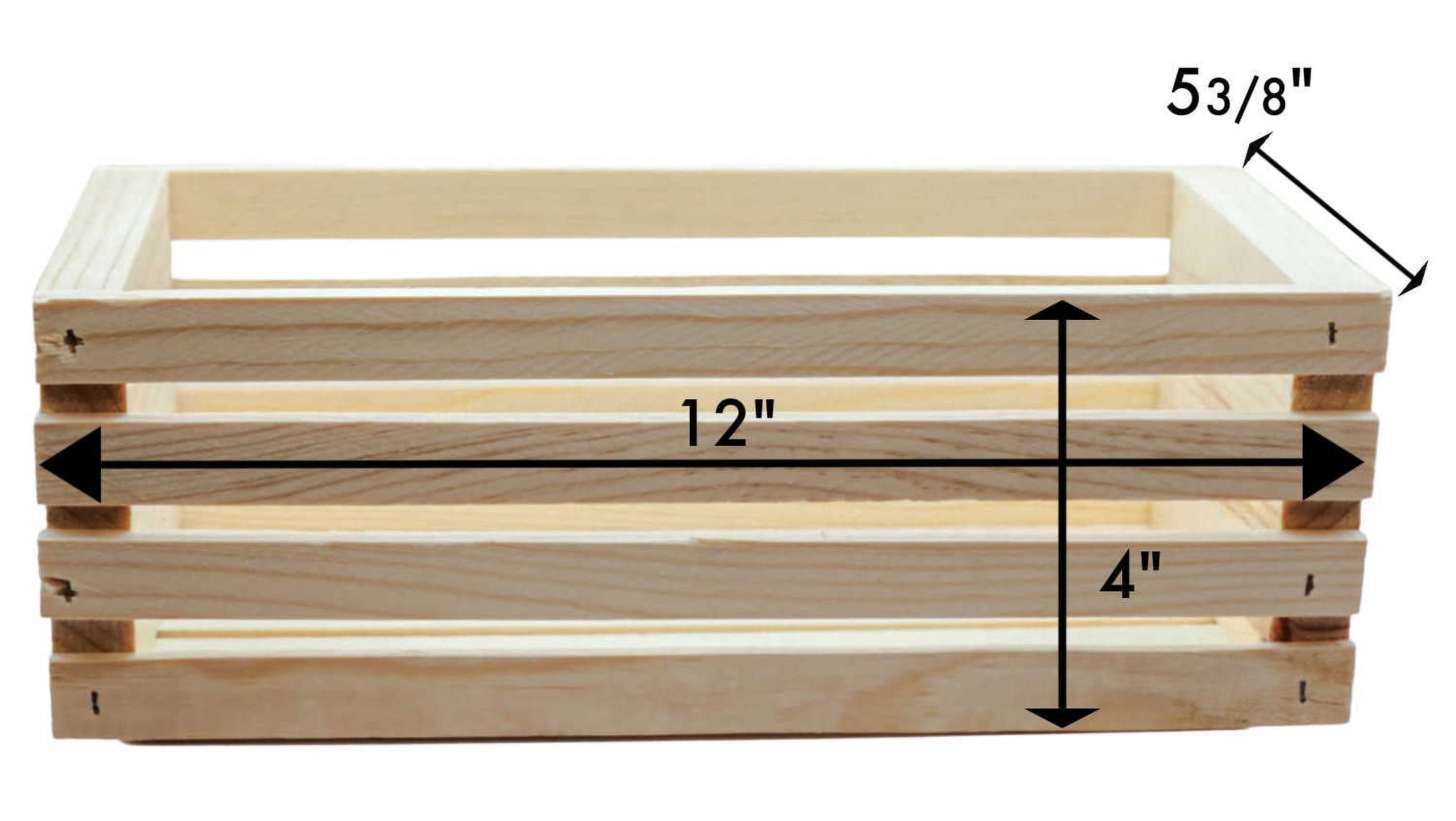Hello Hobby Unfinished Wood Crate, 12 in x 5.5 in x 4 in