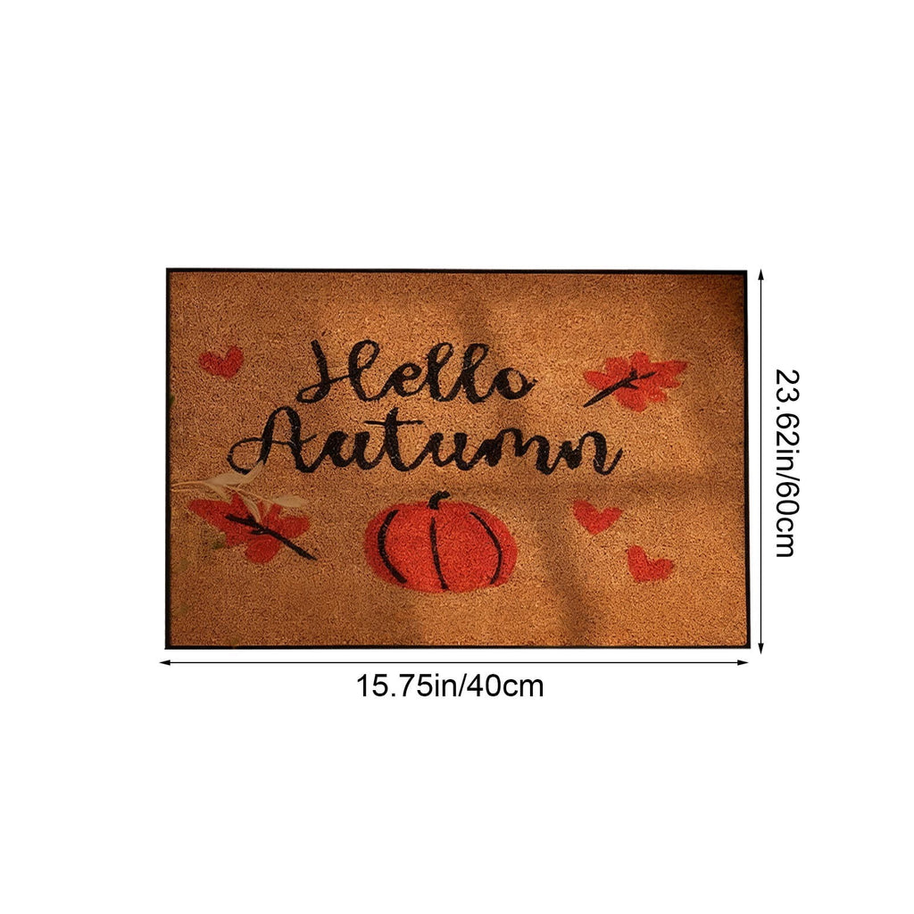 Autumn Door Mat for Entryway, 16x24 Inch, Fall-Themed Floor Doormat for Home Decor, Non-Slip Rug Mat for Living Room, Kitchen, Bedroom, Gifts for Fall Lovers (E)