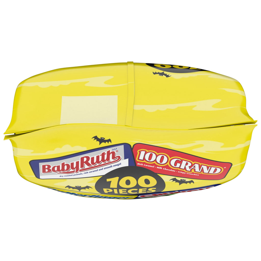 Butterfinger, CRUNCH, Baby Ruth & 100 Grand Halloween Candy Bulk, 100 count
