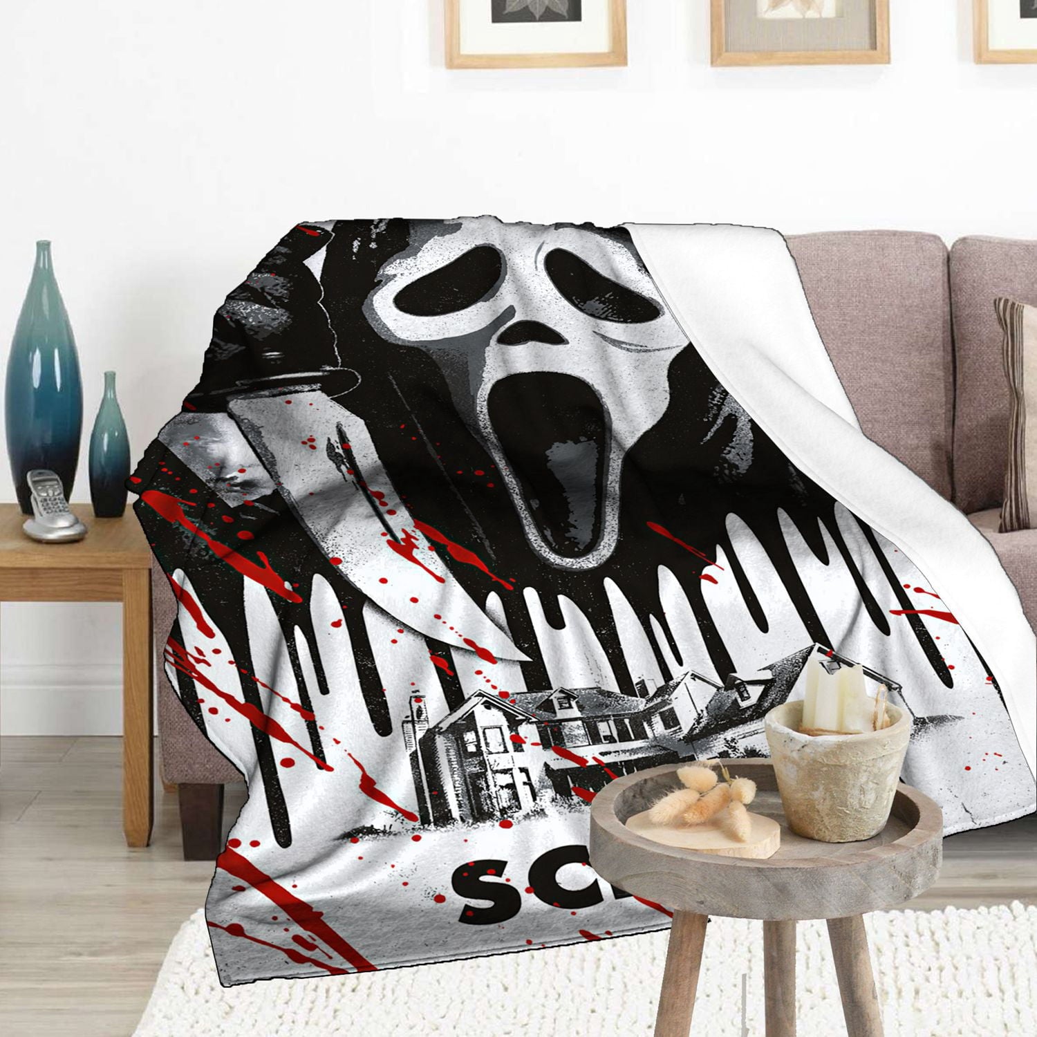 Jbralid This is My Horror Movie Watching Blanket, Horror Movie Blanket, Halloween Blanket, Scary Movie Blanket, Horror Blanket Gifts for Halloween 40x50 in