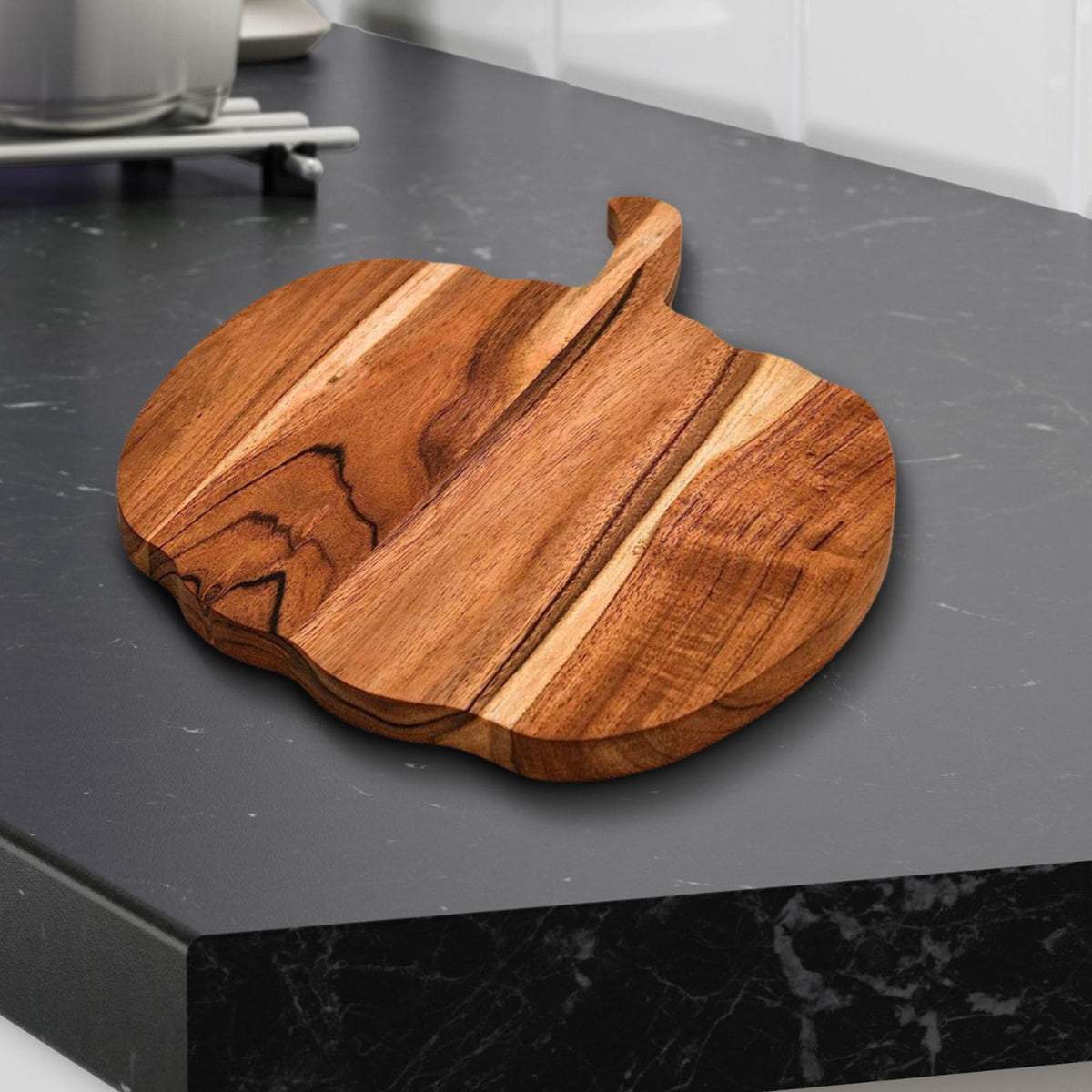geerera Pumpkin Shaped Wooden Serving Board, Cheese & Charcuterie Platter for Fall, Thanksgiving & Halloween Parties