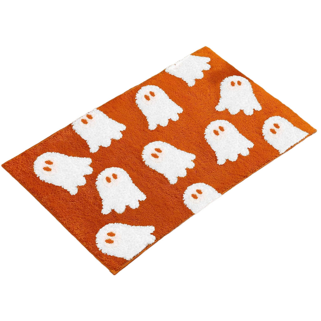WWC Halloween Door Mat, 32x20 inch Halloween Decor Thick Non Slip Ghost doormat, Entryway Rug for Fall Party Indoor Outdoor Front Porch