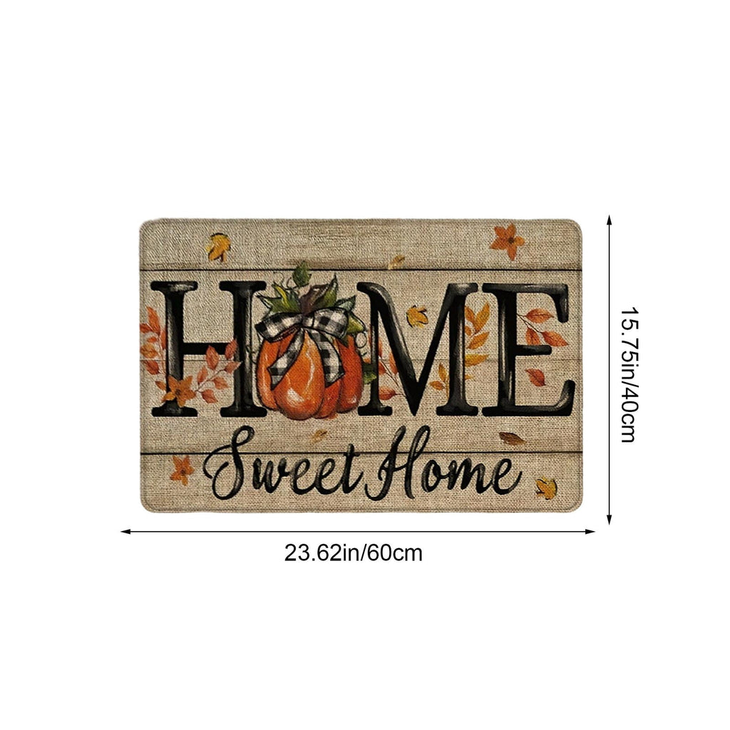 Autumn Door Mat for Entryway, 16x24 Inch, Fall-Themed Floor Doormat for Home Decor, Non-Slip Rug Mat for Living Room, Kitchen, Bedroom, Gifts for Fall Lovers (E)