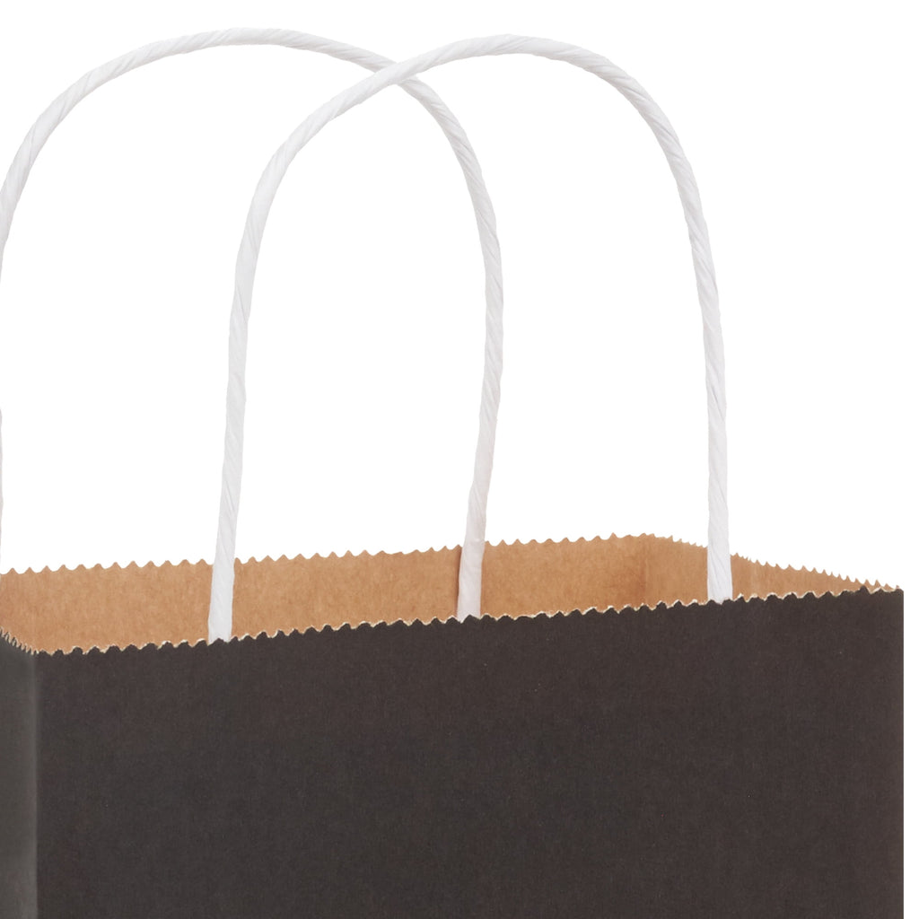Hallmark Small Halloween Gift Bags (Solid Black) Set of 4, 4 Count