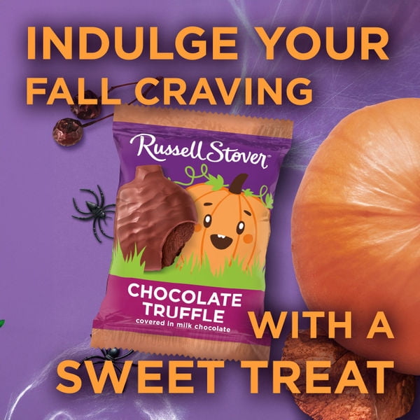 RUSSELL STOVER Halloween Dark Chocolate Raspberry Crème Pumpkin, 1.3 oz.