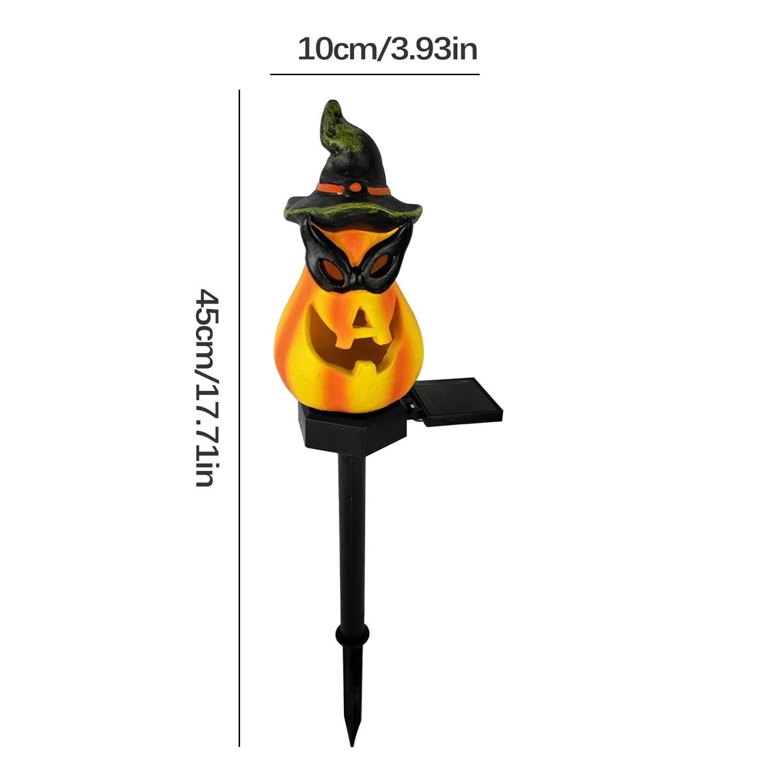 Btomtd Solar Lantern Light Outdoor Halloween Decor Resin Craft Pumpkin Ground Insertion Lamp for Garden Ghost Festival Solar LED Garden Light, C