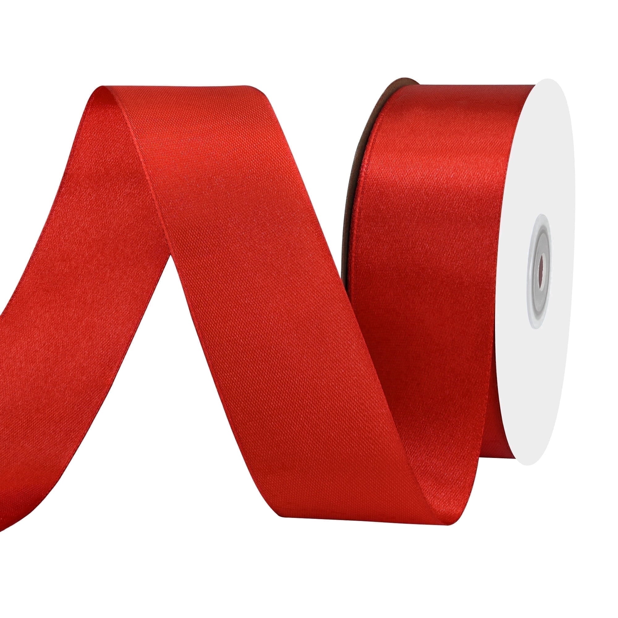 THEGLY 1.5 inch x 100 Yard Red Satin Ribbon Perfect for Gift Wrapping, Crafts, Christmas, Hair Styling, Invitation Decor & More