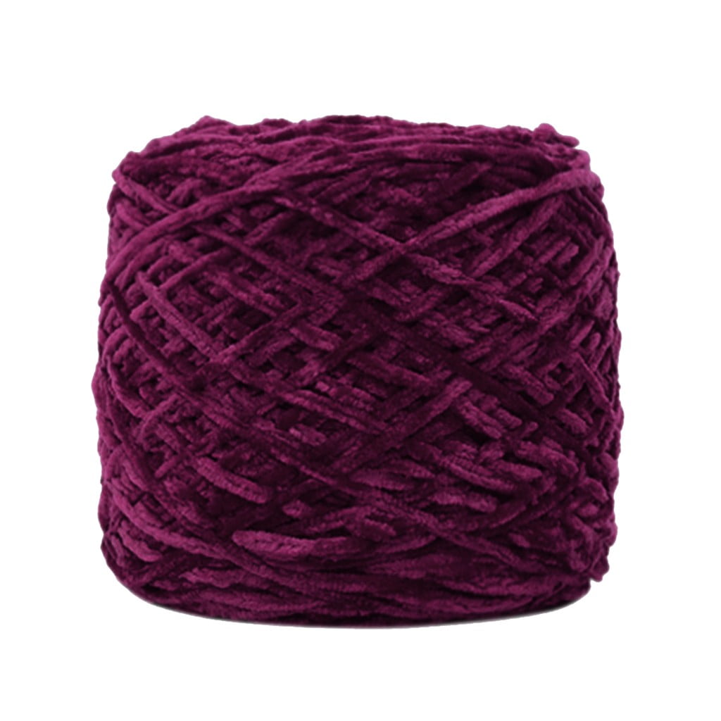 1 Pc Blanket Yarn Chunky Knit Chenille Yarn Soft Velvet Yarn Crochet Knitting Blanket Yarn DIY Craft for Knit Sweaters, Blankets, Shoes, Scarves, Clothes, Dark Green