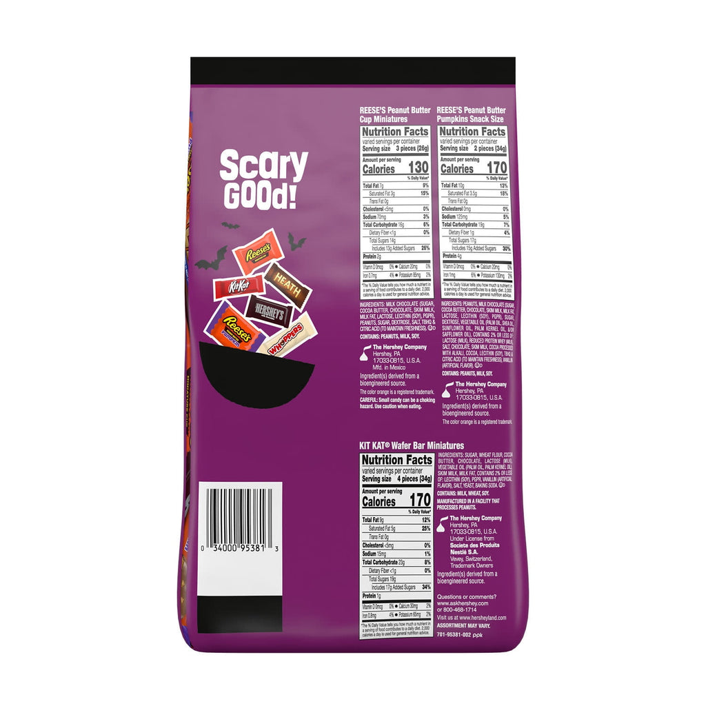 Hershey Assorted, Halloween Candy Bulk Variety Bag, 35.93 oz (110 Pieces)