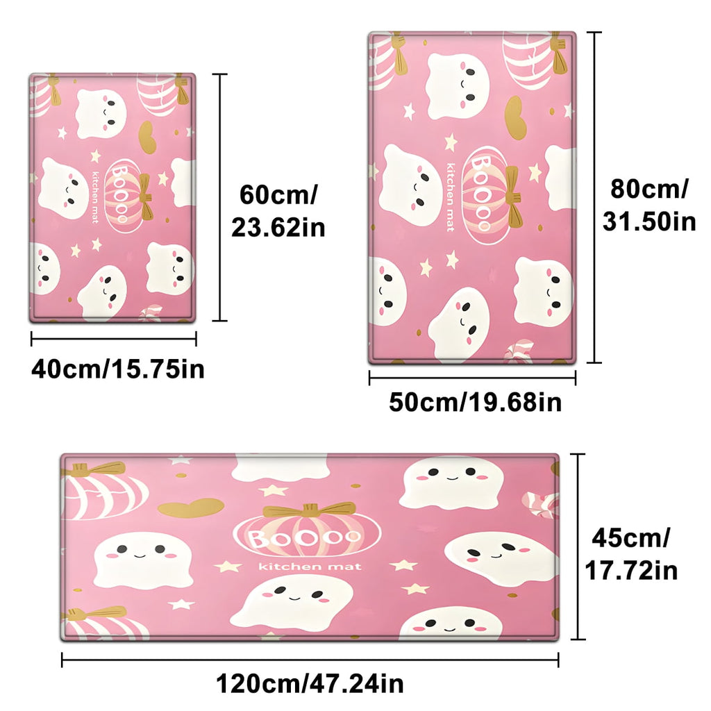 CCTFS Halloween Pumpkin Bat Candy 1Pc Flannel Mat and Kitchen Rugs,Soft Non-slip,Perfect for Home Bathroom
