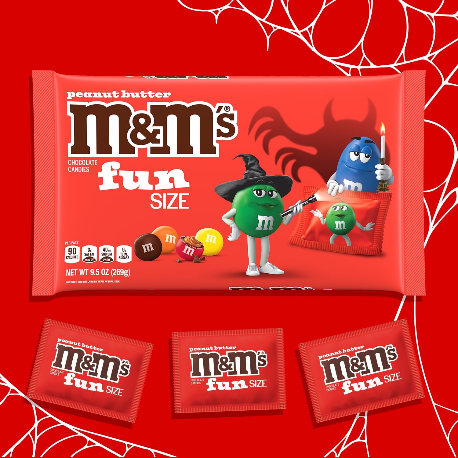 M&M's Milk Chocolate Fun Size Halloween Chocolate Candy - 10.53oz Bag