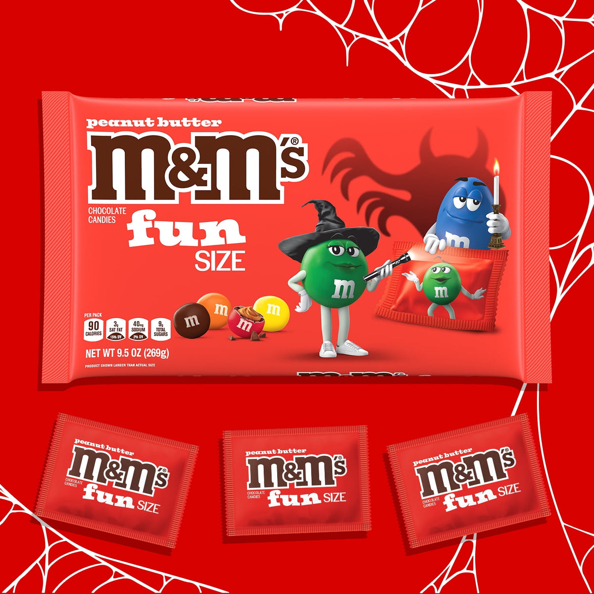 M&M's Peanut Fun Size Halloween Chocolate Candy - 10.57oz Bag
