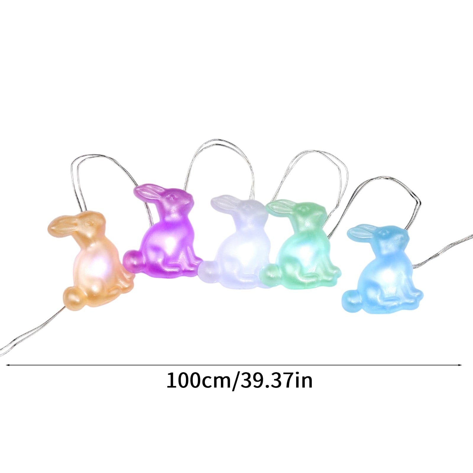 Stijggn 10 Easter Lights Outdoor Easter Decor LED Bunny Lights Plug in Easter Lights String for Indoor Outdoor Spring Decor & Easter Decor