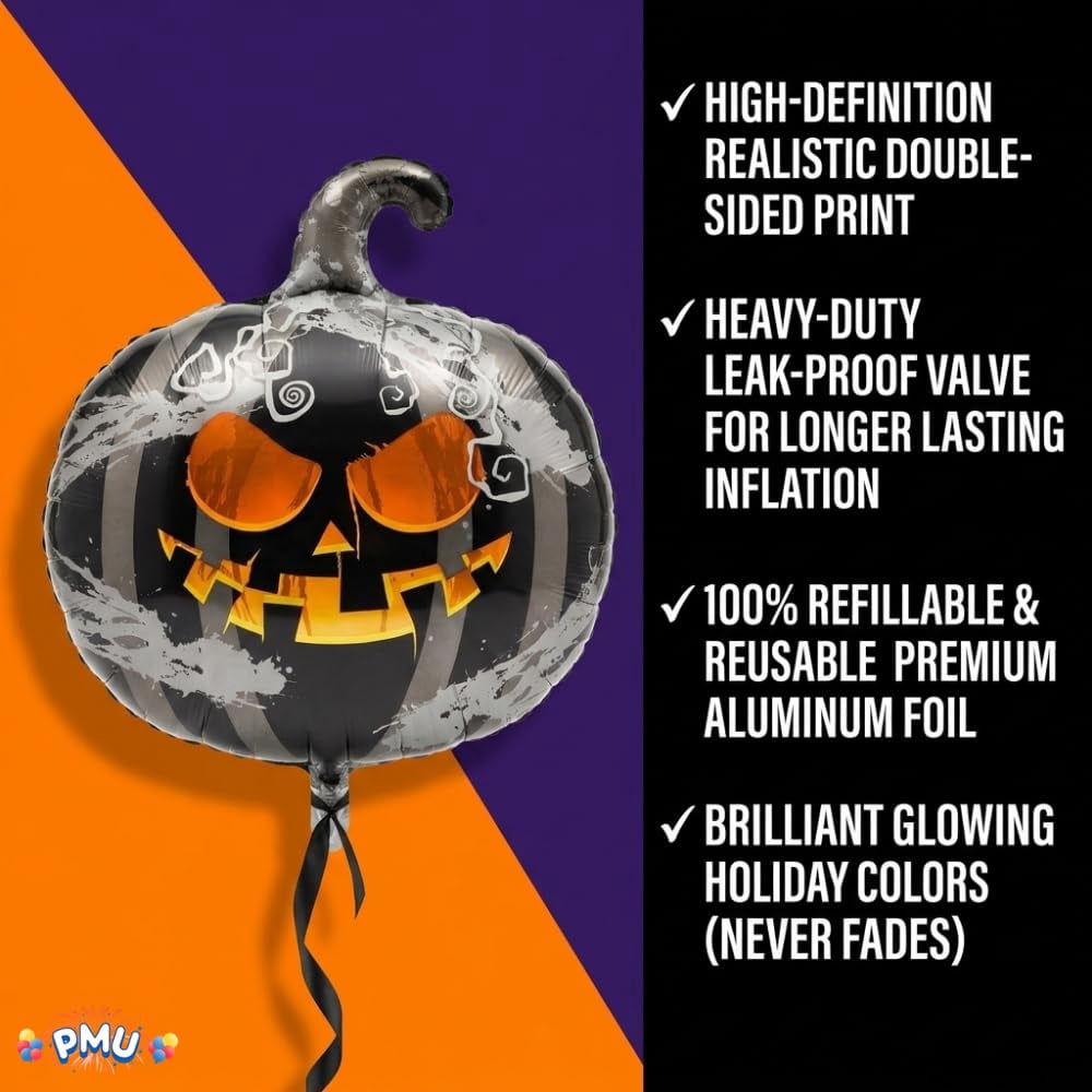 PMU Halloween Flying Ghost 24 Inch Mylar-Foil Balloon (10/pkg) Pkg/1