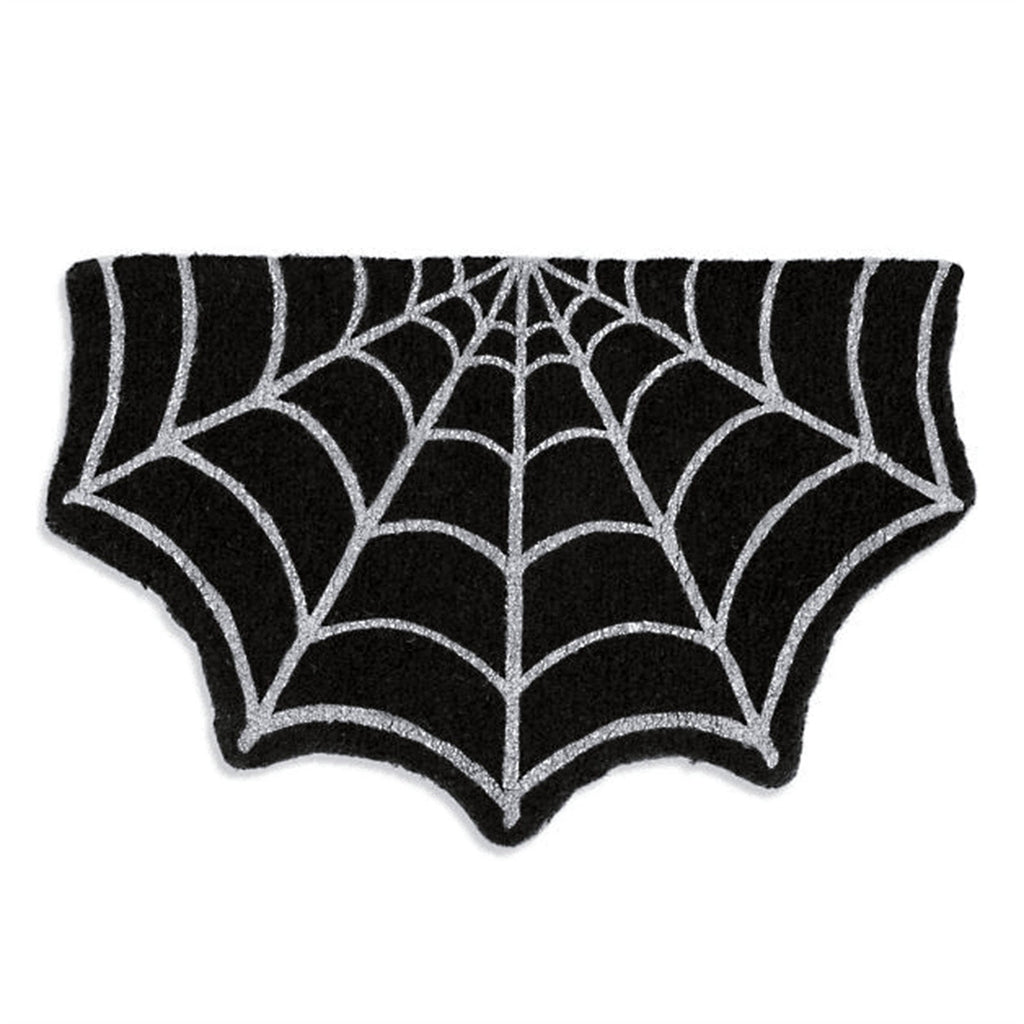 Halloween Doormat Spider Web Spooky Gothic Cute Fun Floor Mat Non Washable Welcome for Indoor Outdoor Entrance, Fall Thanksgiving Home Decor,23.6 Inch