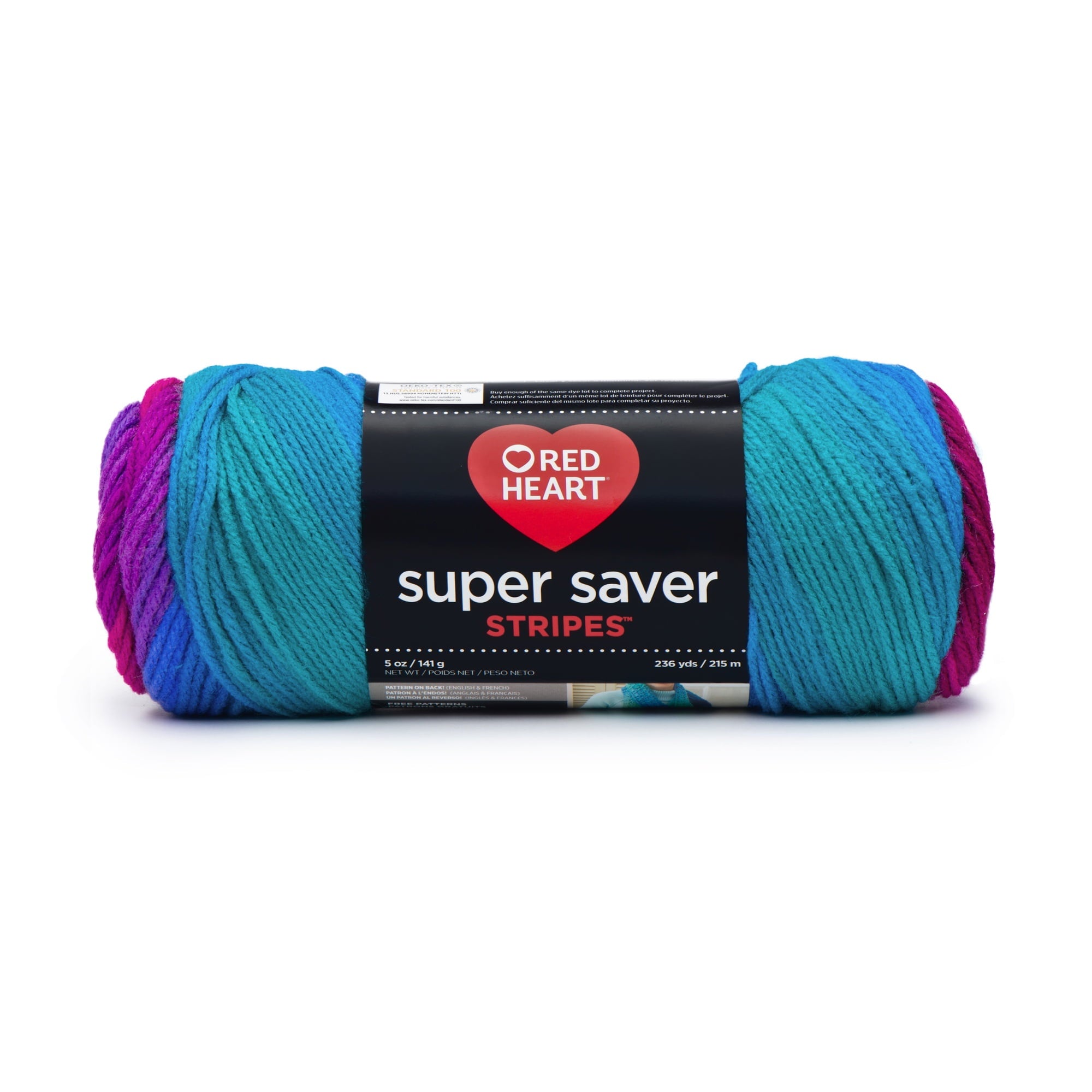 Red Heart® Super Saver® 4 Medium Acrylic Yarn, Bonbon Print 5oz/142g, 236 Yards