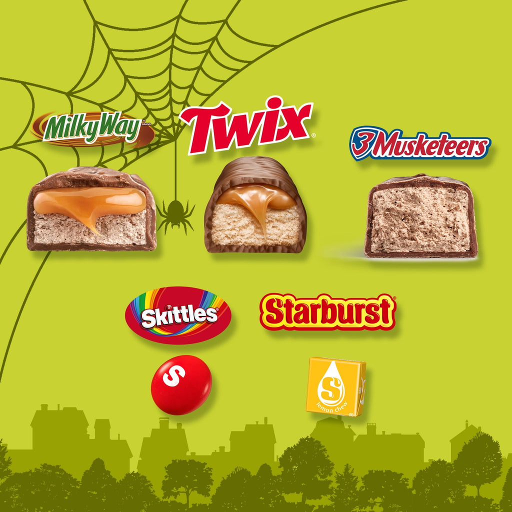 Skittles, Twix, Starburst & More Halloween Candy Variety Pack - 180 Ct Bulk Bag