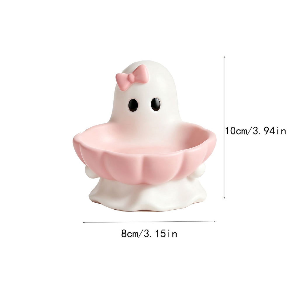 Diceymbol Halloween Pumpkin Snack Bowl Stand Collapsible Broomstick Candy Tray for Cupcakes & Desserts, Resin Serving Platter with Ceramic Pumpkin Bowls