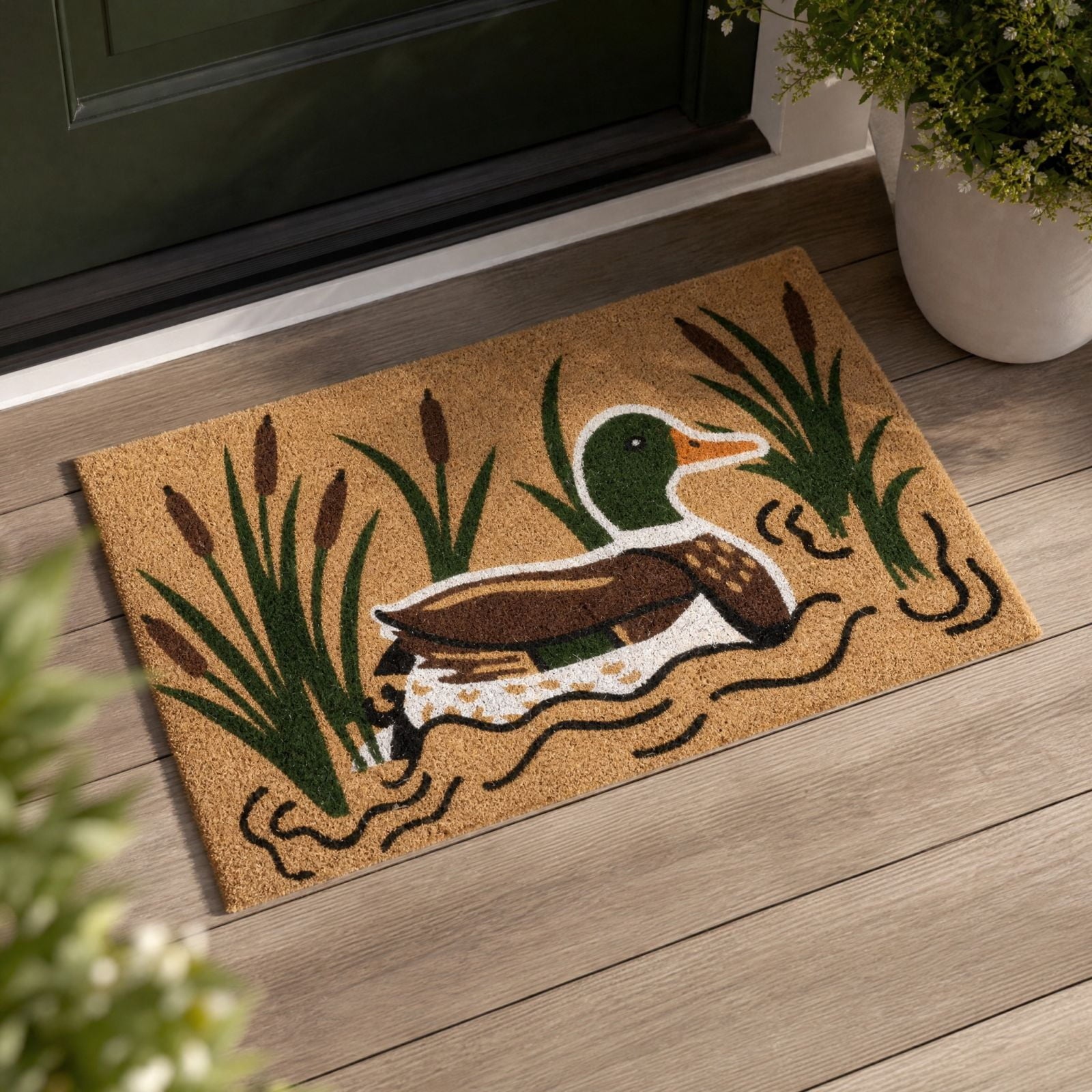 Clearance Halloween Multicolor Scallop Boo Outdoor Coir Doormat, 48" x 30" Large Halloween Bath Rug, Halloween Decoration Outdoor Indoor, Gift for Women Men