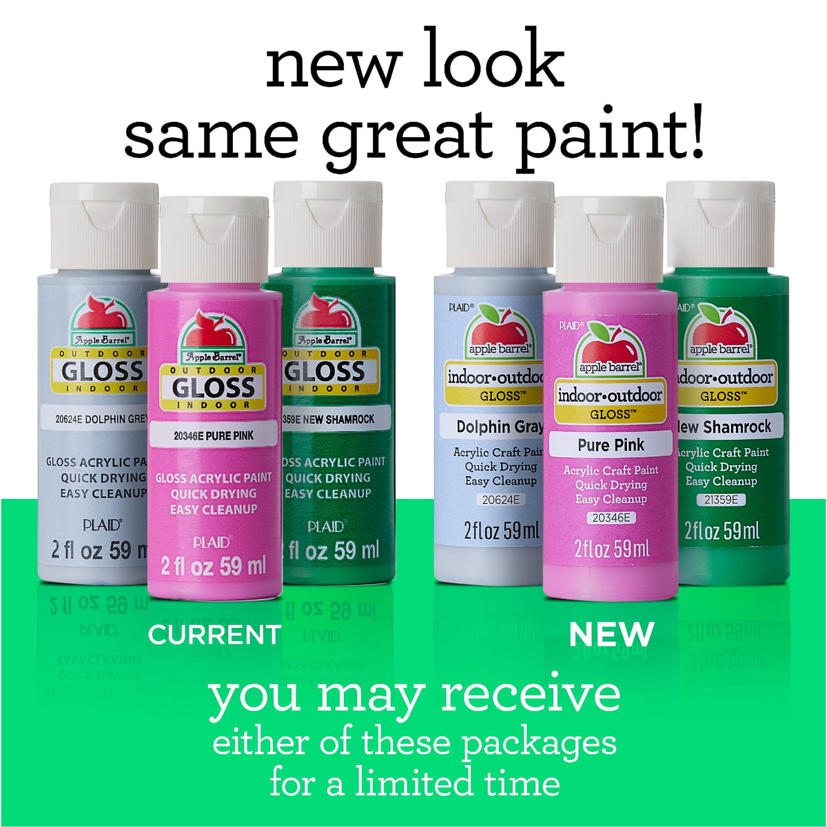 Apple Barrel Acrylic Craft Paint, Gloss Finish, Black, 2 fl oz