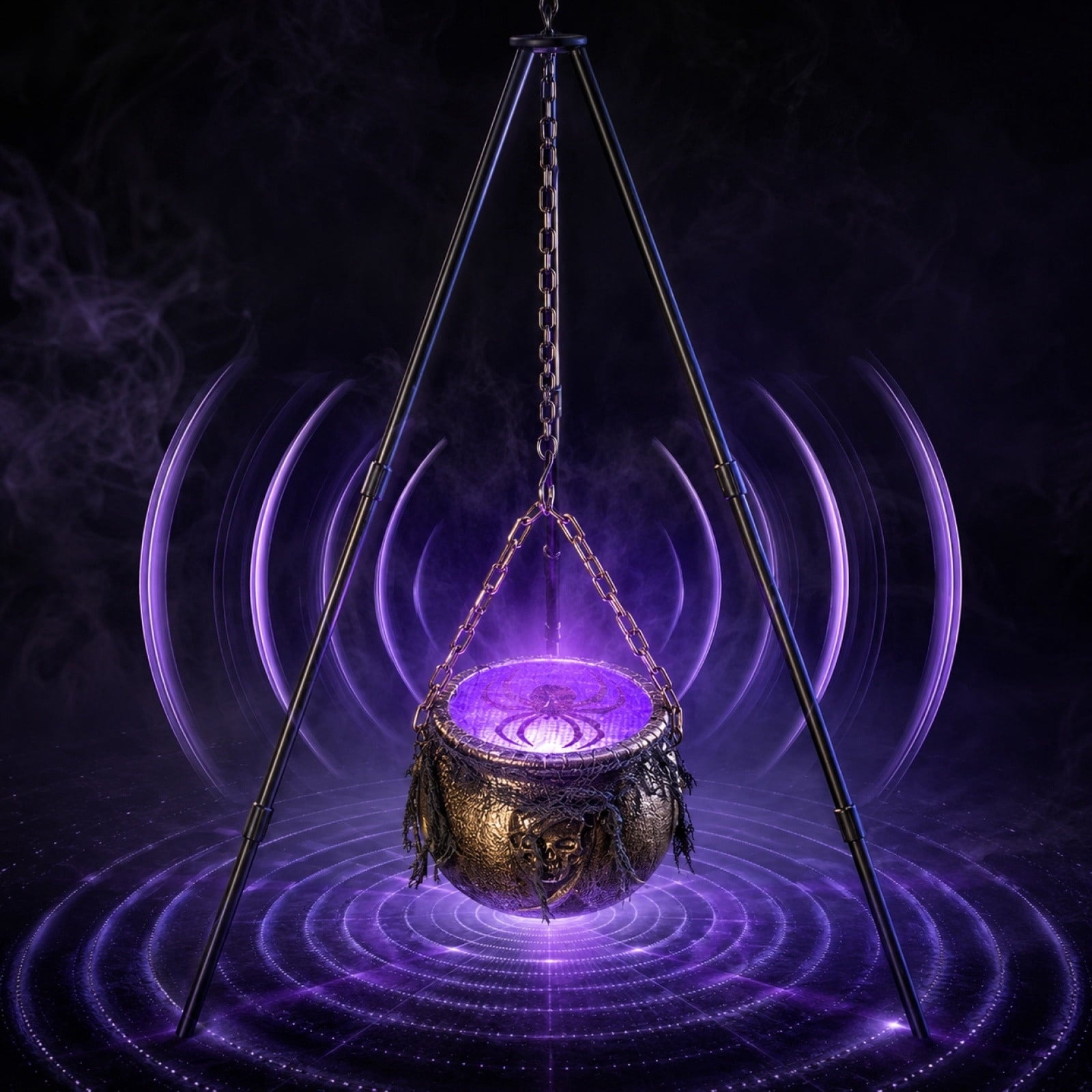 Muecwrye Halloween Decorations Outdoor, Halloween Clearance! Halloween Witches Cauldron on Tripod with Lights, DIY Bubbling Cauldron Set Decor for Home Porch Outside, Halloween Party Supplies