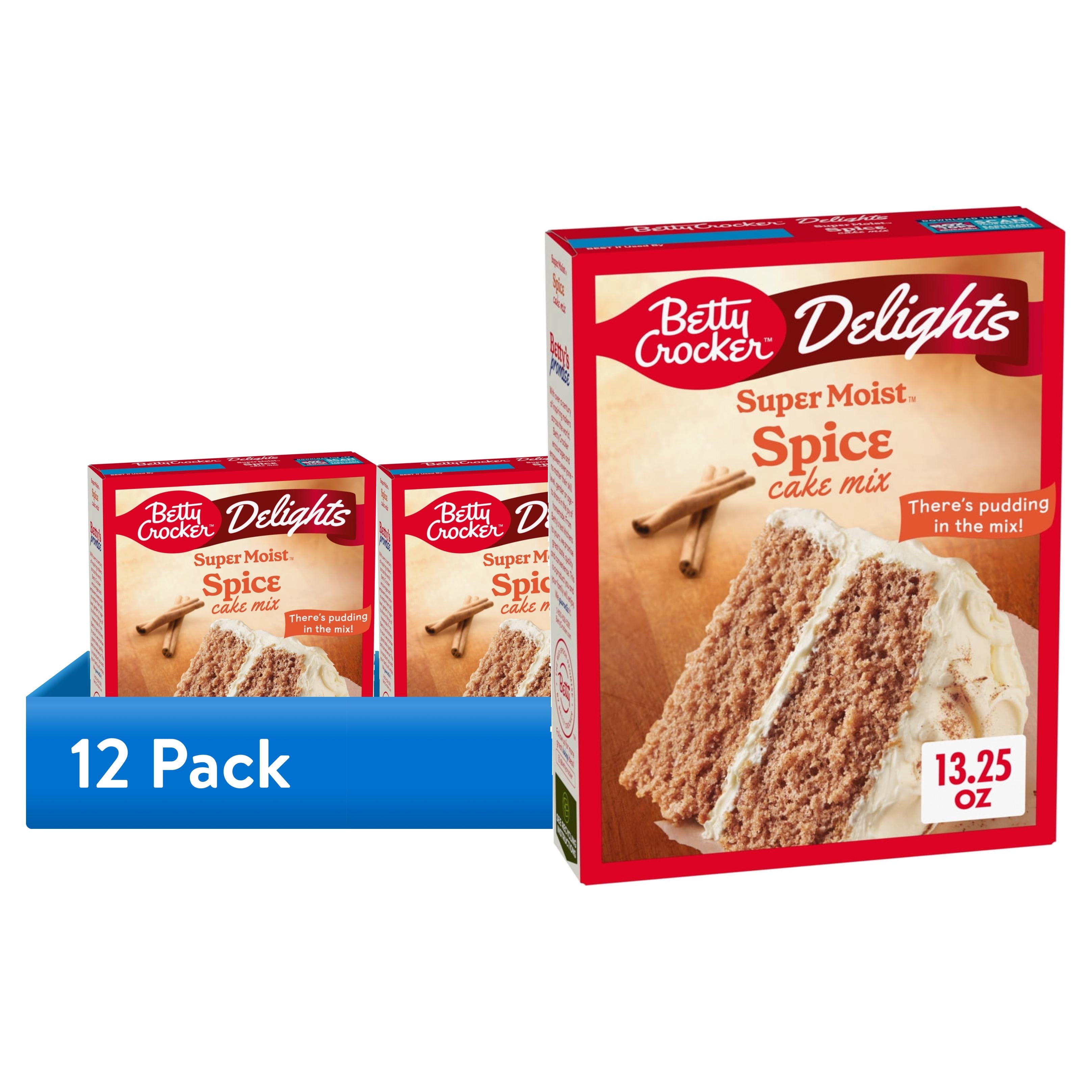 Betty Crocker Delights Super Moist, Spice, Cake Mix, 13.25 oz