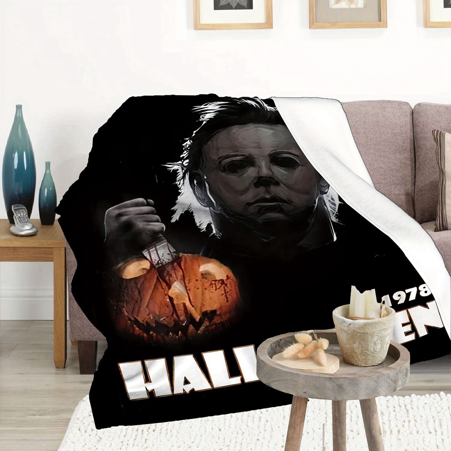 Jbralid This is My Horror Movie Watching Blanket, Horror Movie Blanket, Halloween Blanket, Scary Movie Blanket, Horror Blanket Gifts for Halloween 40x50 in