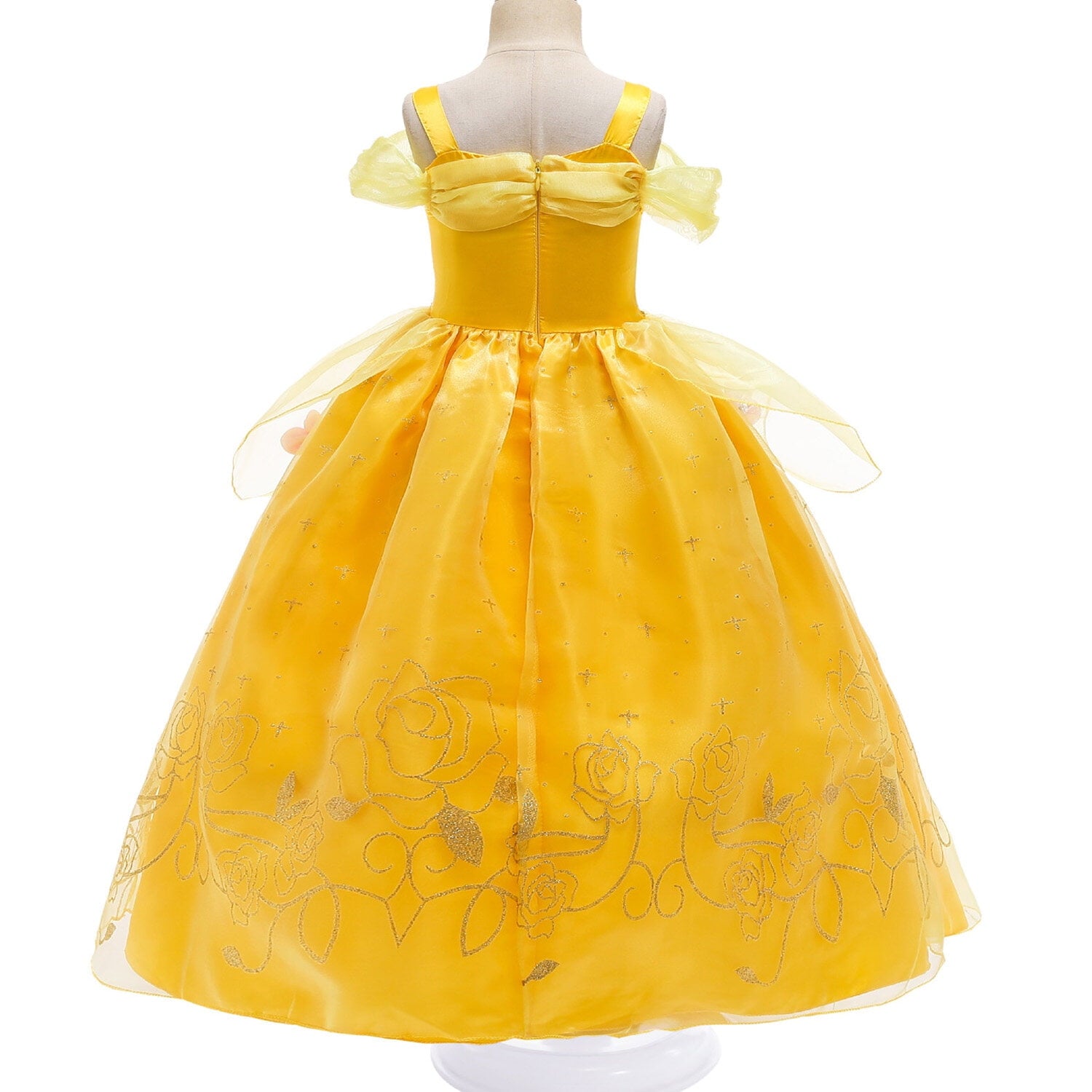 CHOYURME CHONYURM Girls Yellow Princess Costume Off Shoulder Dress with Accessories