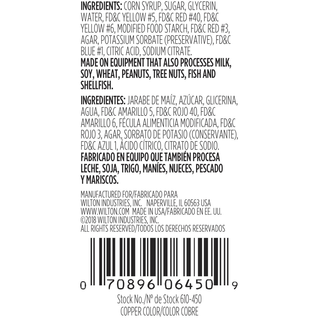 Wilton Orange Food Coloring Edible Gel for Baking & Cake Decorating No Taste 1 oz.