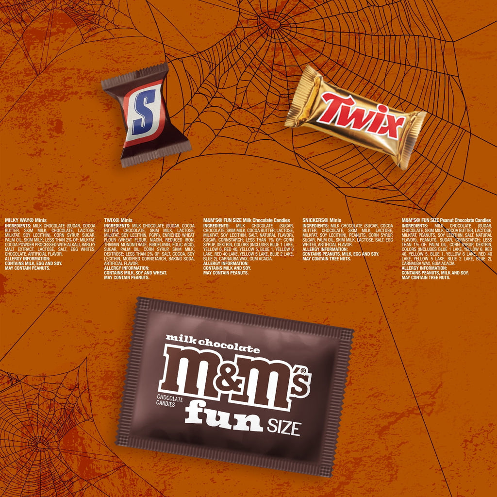M&M's, Snickers, Twix & Milky Way Chocolate Halloween Candy Variety Pack - 200 Ct Bulk Bag