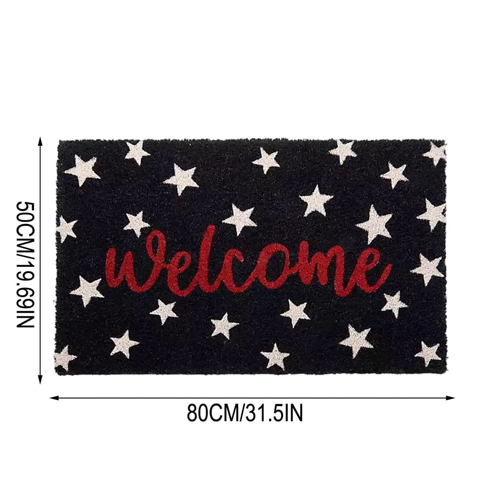 Clearance! 4th of July USA Bow Flag Bath Rugs, 24"x16" Red White Blue Decorative Bathroom Mat, Independence Day Embroidered Patriotic Lumbar Decor, Gift for Mom Dad Friend Family