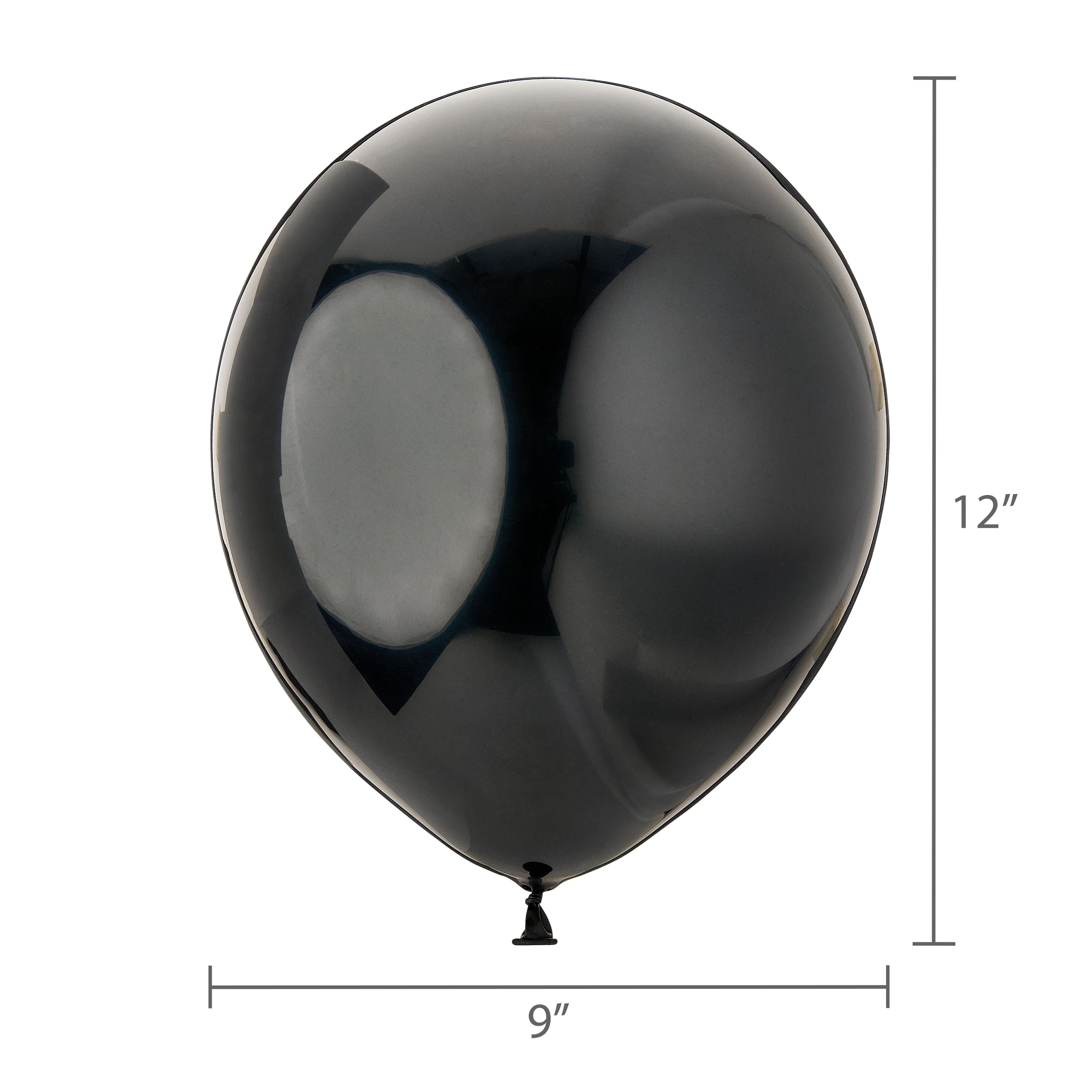 12" Black Latex Balloons, 15 Pieces, by Way To Celebrate