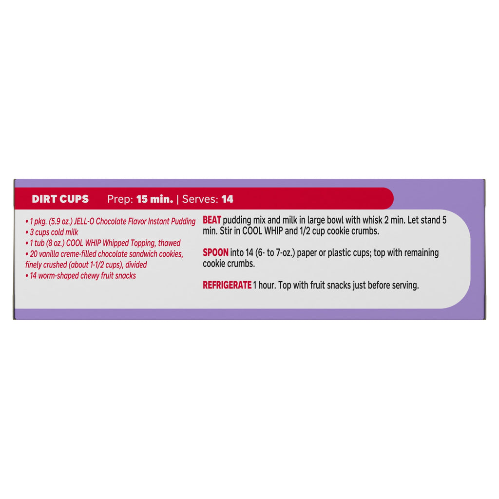 Jell-O Chocolate Artificially Flavored Instant Pudding & Pie Filling Mix, Family Size, 5.9 oz. Box