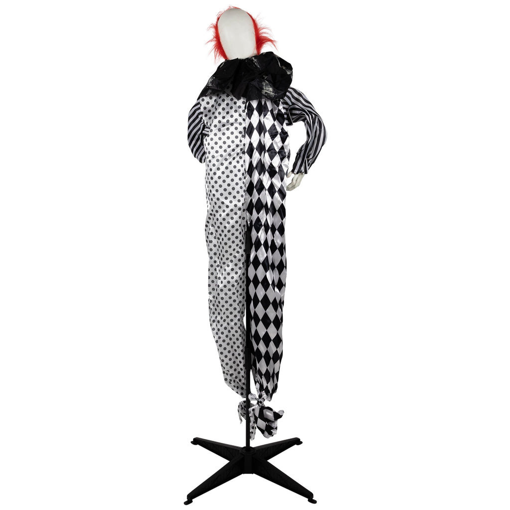 Northlight 5.5' Animated Standing Clown with Glowing Eyes Halloween Decoration