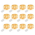 12pcs 6.6ft Fairy String Lights, EEEkit 20 LED Flexible Starry String Lights, Battery Powered Copper Wire Lights, LED Twinkle Firefly Lights for Indoor Outdoor DIY Wedding Party Decor, Warm White