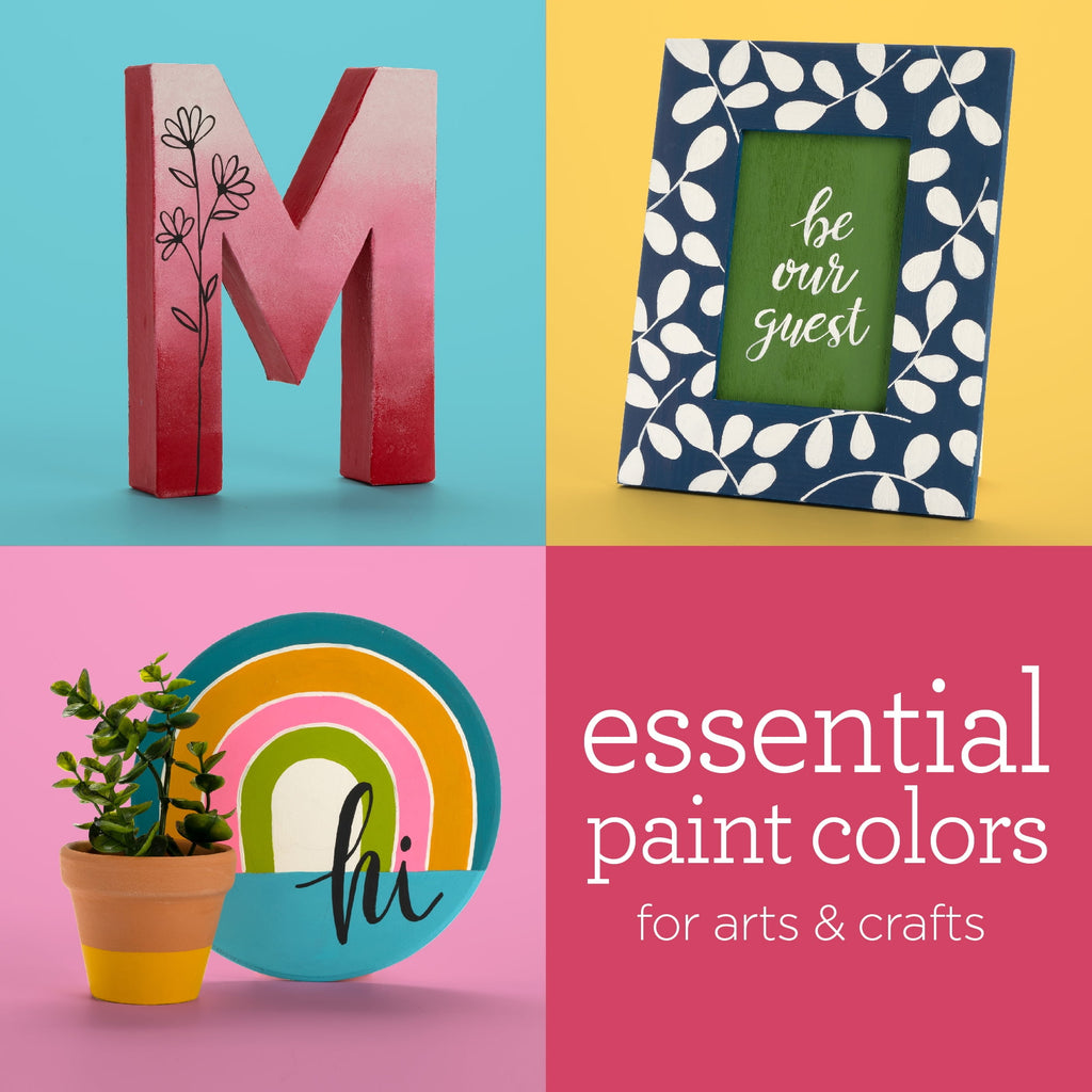 Apple Barrel Acrylic Craft Paint, Matte Finish, Essentials, 2 fl oz, 12 Piece