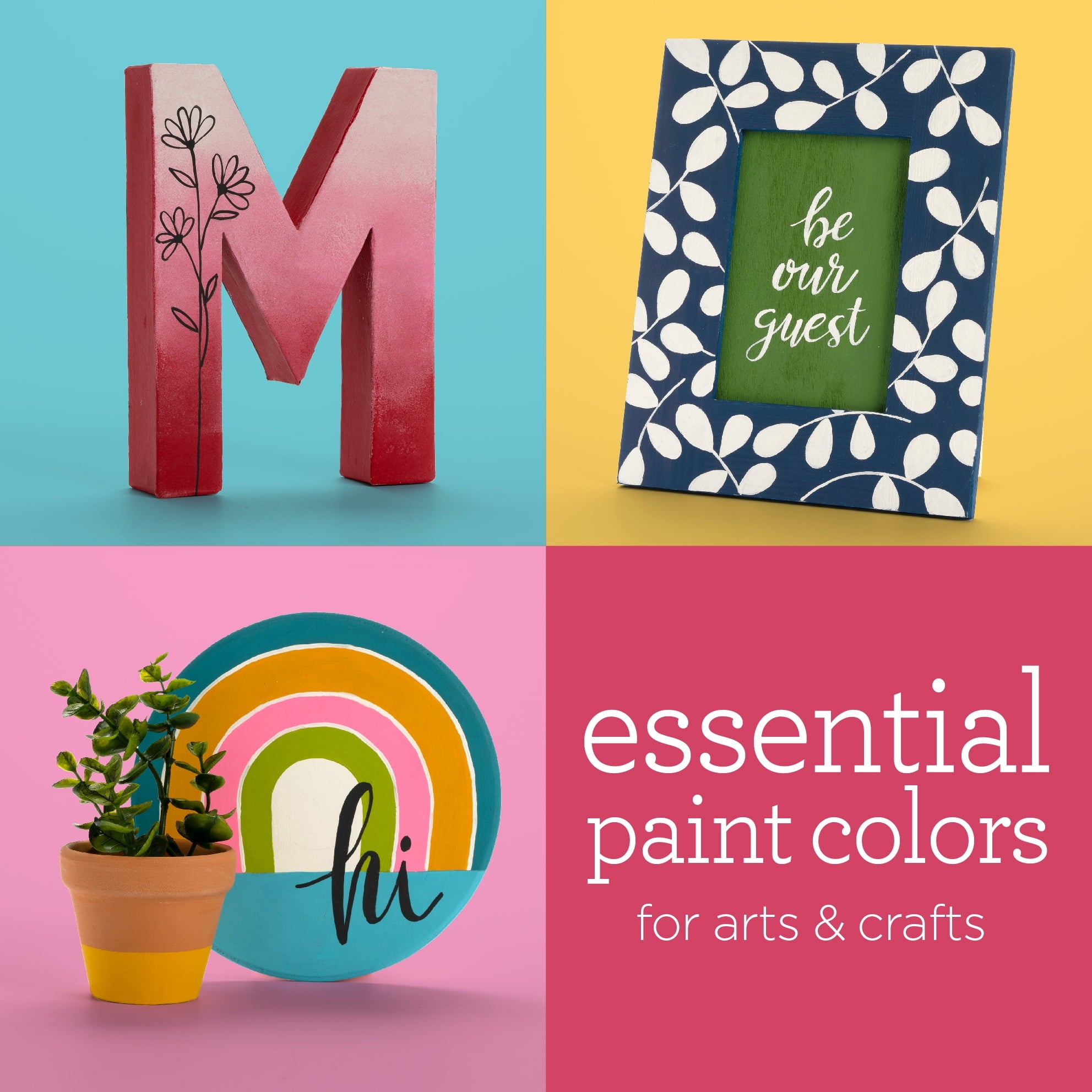 Apple Barrel Acrylic Craft Paint, Matte Finish, Essentials, 2 fl oz, 12 Piece
