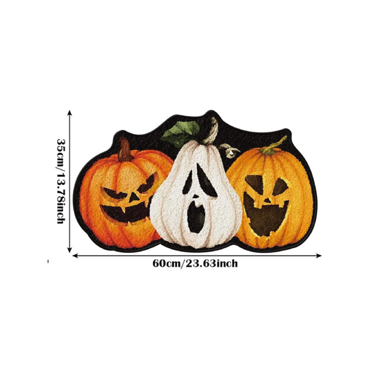 BingTong Cartoon Ghost Themed Fall Welcome Mat,Variety Spooky Adorable Ghost Shape Entryway Rug,Weather Resistant Low Profile Door Mat for Home Apartment Cafe Halloween Decoration Ghost F