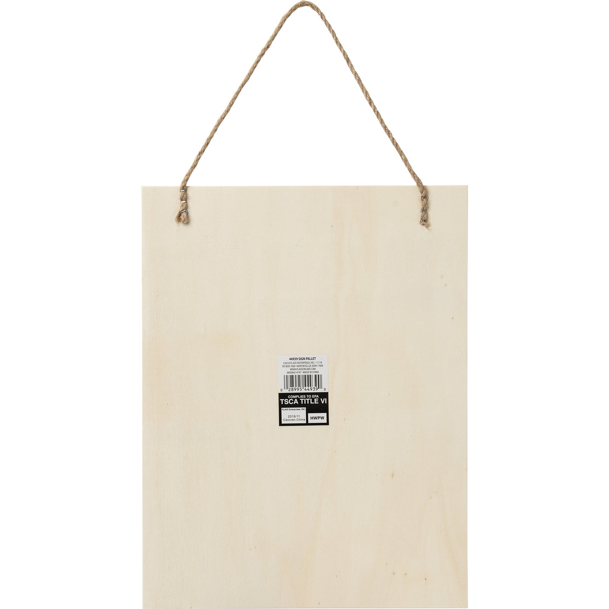 Plaid Unpainted Wood Surface, Wood Sign Pallet, 1 Piece, 10.25" x 13.37"