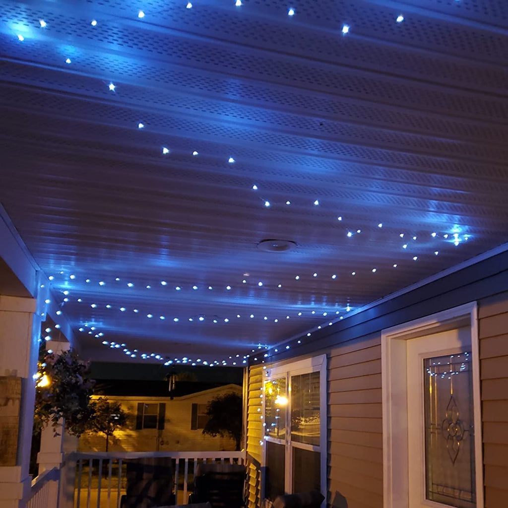 Purple Solar Fairy Lights Outdoor Waterproof, 4 Packs Each 33ft 100 LED Solar String Lights, 8 Modes Silver Wire Solar Twinkle Lights for Halloween Christmas Patio Garden