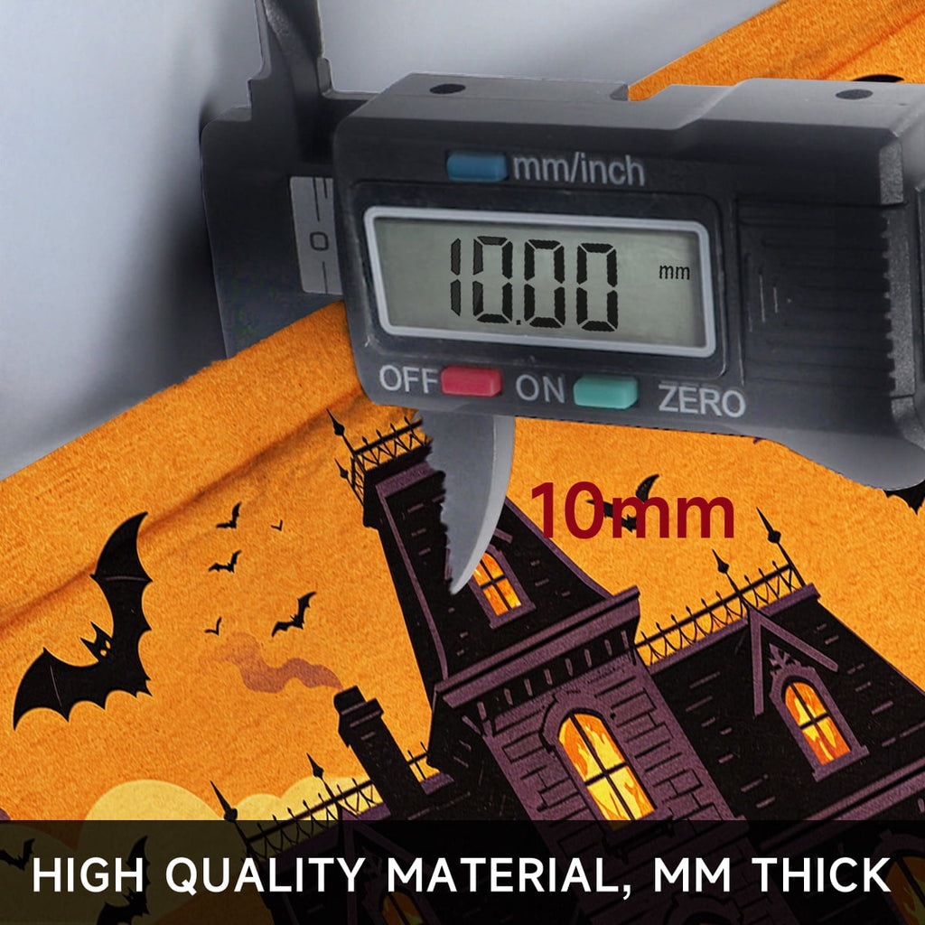CCTFS Halloween Pumpkin Bat Candy 1Pc Flannel Mat and Kitchen Rugs,Soft Non-slip,Perfect for Home Bathroom