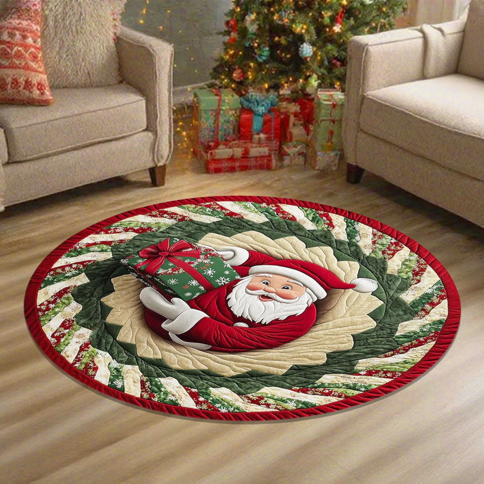 Mats Savings YZEGDCH Christmas Reindeer Rugs- Green Rugs for Living Room Christmas Doormat Indoor Outdoor Entrance Floor Rug Non Slip Winter Christmas Decor Rubber Welcome Mats
