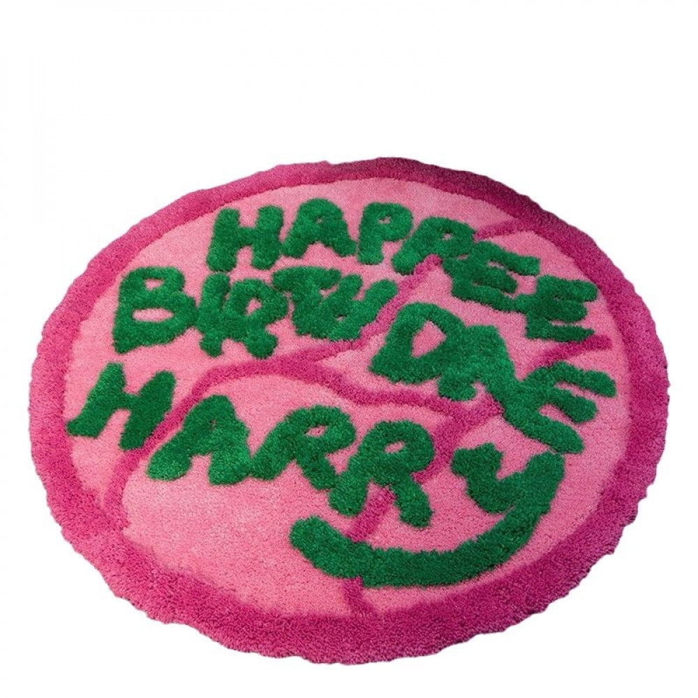 Halloween-Themed Plush Round Rug - Thickened Flocked with Cake Pattern, Machine Washable Non-Slip