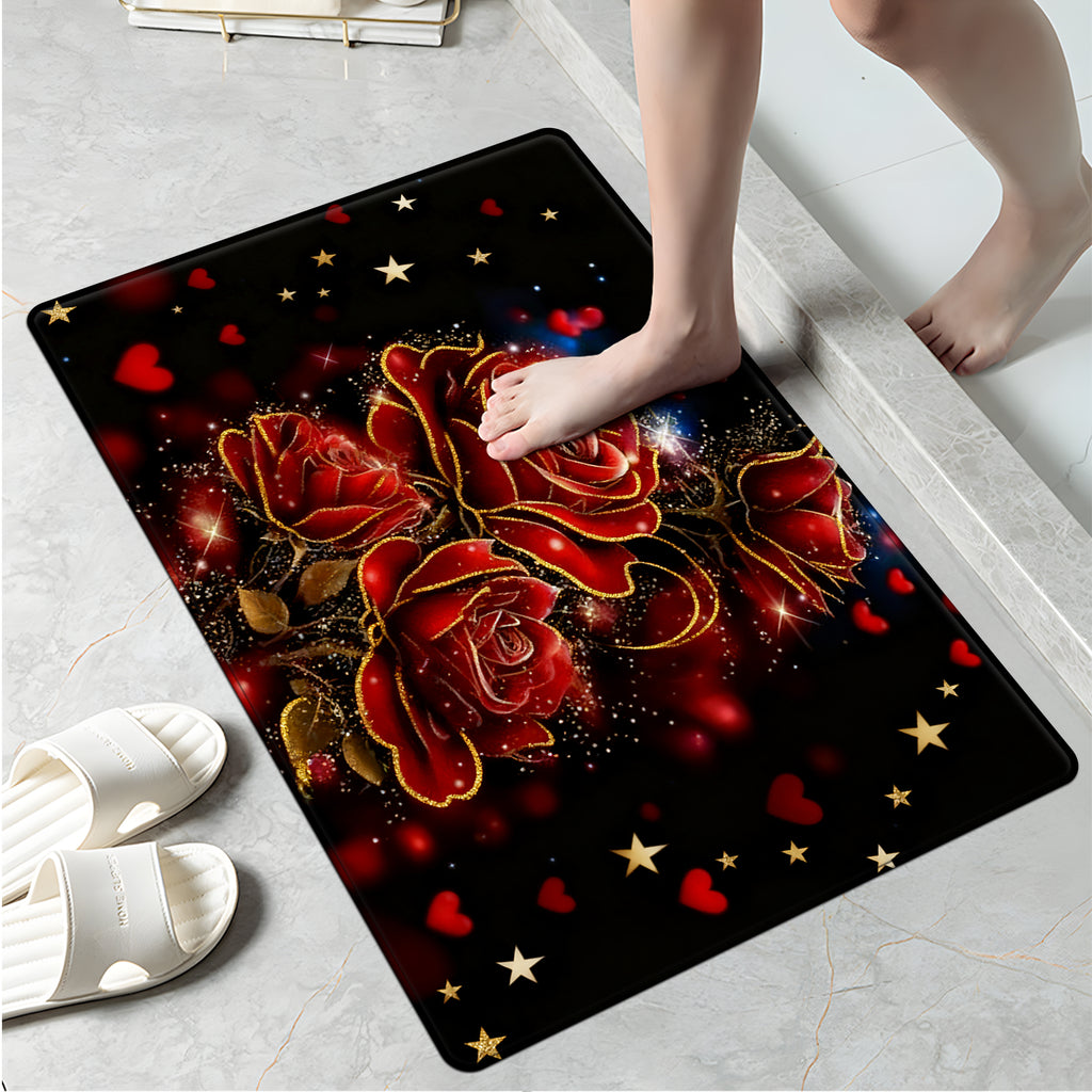 YIMEIS Halloween decoration Kitchen rugs Washable flannel Printed Area Rug and Mats DoorMats, bath mat,Autumn and Winter Festival Decoration-Halloween Undead 15.7'' x 23.6''
