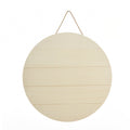 Stylecraft 15.75" Slatted Round Unfinished Wood Plaque (1 Each)