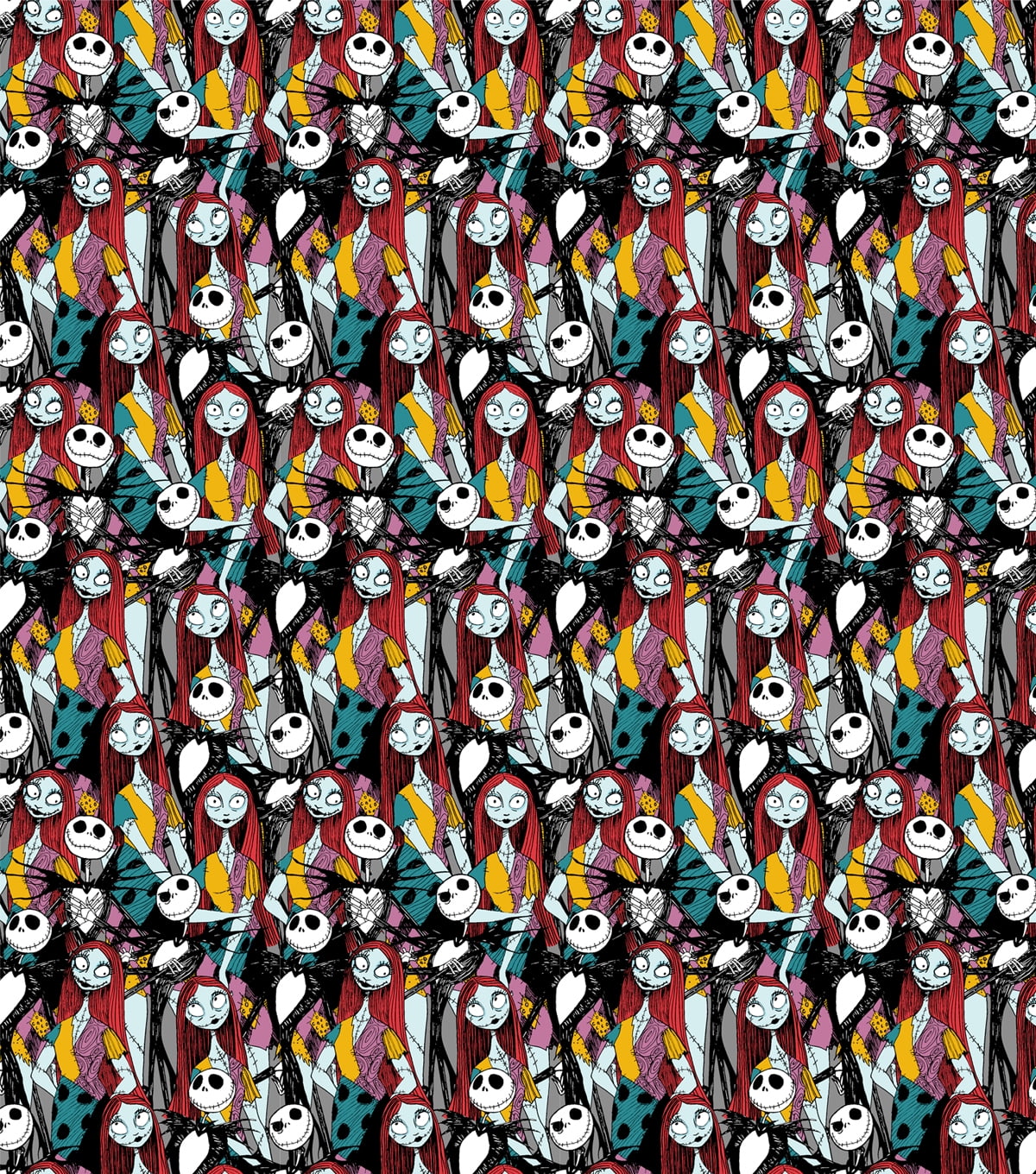 Springs Creative 18" x 21" Cotton NBC Jack Sally Packed Precut Sewing & Craft Fabric, Multi-color