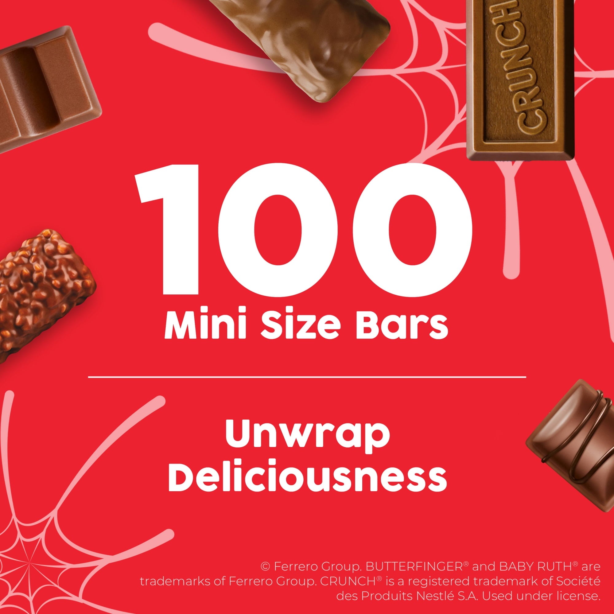 Butterfinger, CRUNCH, 100 Grand, Kinder Bueno, Kinder Chocolate, Minis Assorted Halloween Candy Bag, 100 Count, 32.2 oz
