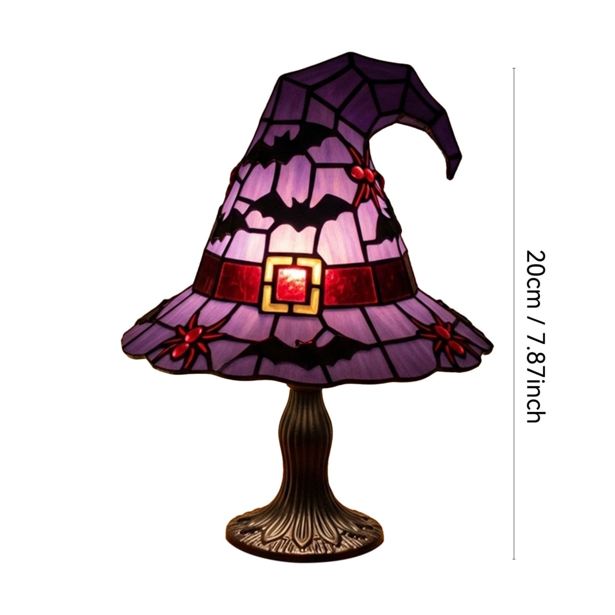 Halloween Decor Witch Hat Lamp, LED Halloween Night Light, Halloween Decorations Indoor, Witchy Decor for Shelf Mantel Table, Gothic Home Decoration